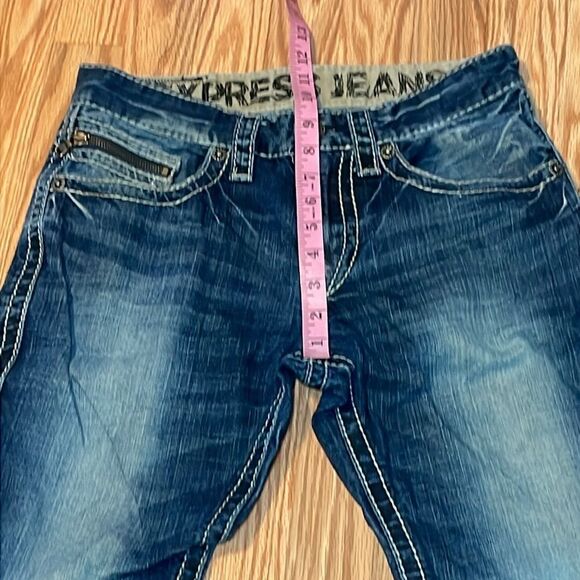 Y2K Express Slim Boot Cut Jeans, Low rise, Thick Topstitching, 31 x 30 - Picture 5 of 10